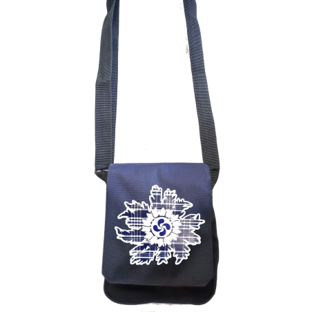 Bolso Bandolera Azul Eguzkilore Lauburu Cuadros