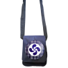 Bolso Bandolera Azul Lauburu Circulo Cuadros