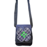 Bolso Bandolera Azul Lauburu trébol cuadros