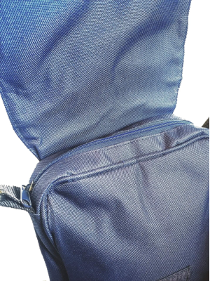 Bolso Bandolera Azul Lauburu trébol cuadros