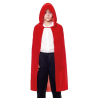 Capa Roja Capucha y Terciopelo 90 cm