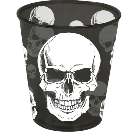Vaso Halloween Calavera Negra