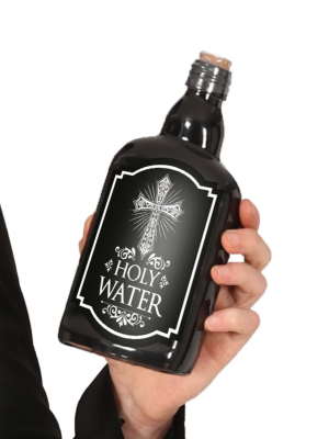 Botella Agua Bendita Cristal 19cms.