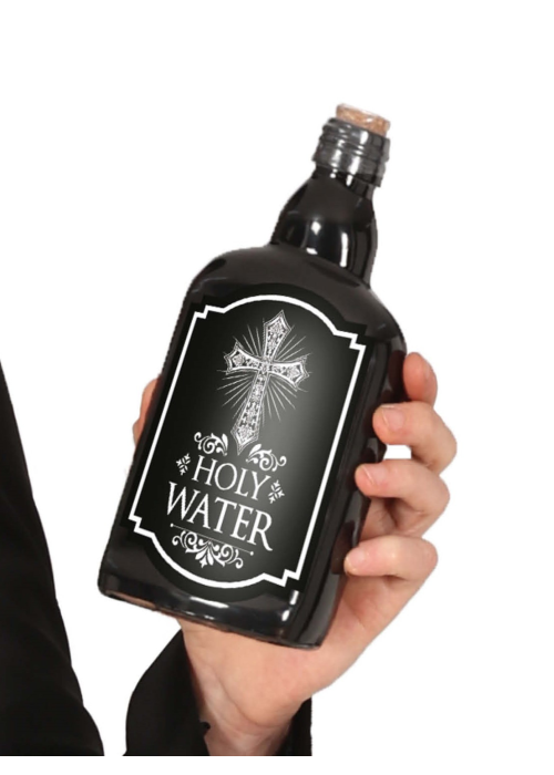 Botella Agua Bendita Cristal 19cms.