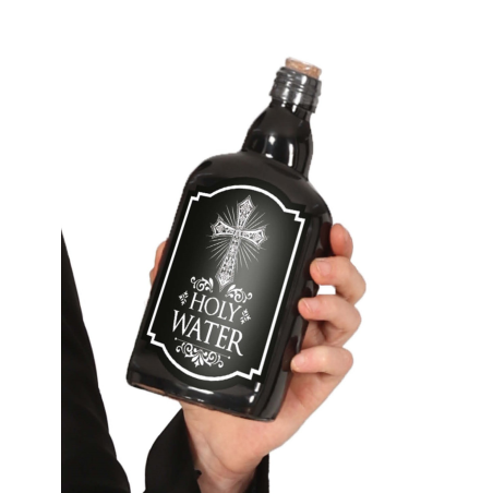Botella Agua Bendita Cristal 19cms.