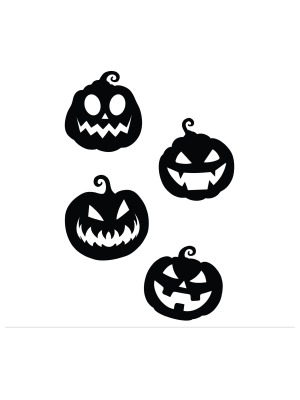Silueta 4 Calabazas Negras