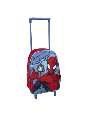 Mochila Spiderman Infantil Trolley 31cm