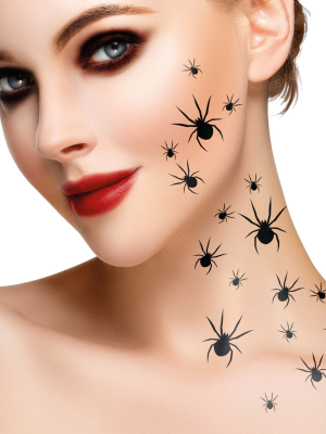 Tatuaje Cara Araña Glitter