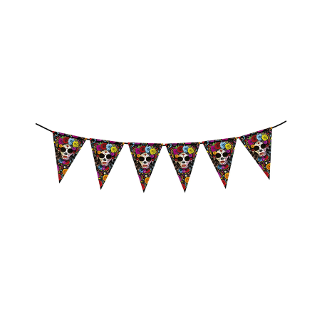 Guirnalda Banderines Triangulares Dia de Los Muertos