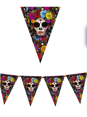 Guirnalda Banderines Triangulares Dia de Los Muertos