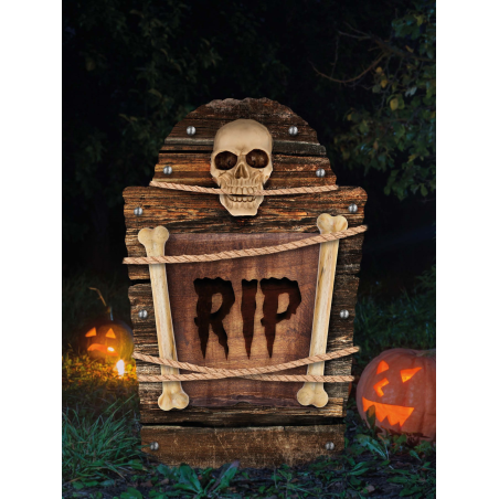 Lapida "RIP" Plastico 56cm