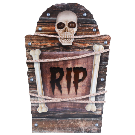 Lapida "RIP" Plastico 56cm