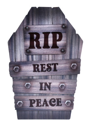 Lapida "Rest in Peace" Plastico 56cm