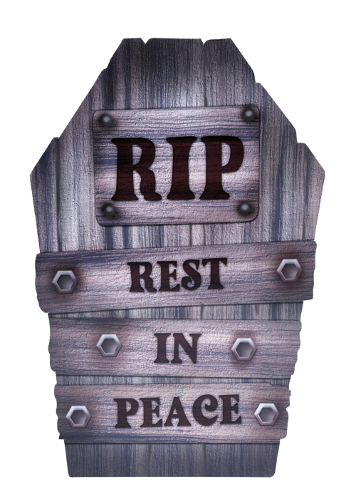 Lapida "Rest in Peace" Plastico 56cm
