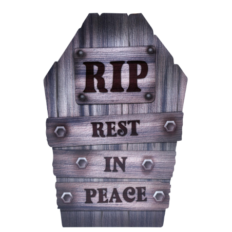 Lapida "Rest in Peace" Plastico 56cm