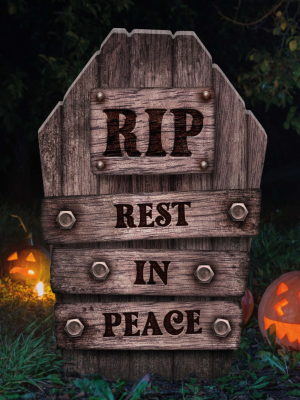 Lapida "Rest in Peace" Plastico 56cm