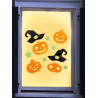 Pegatinas Calabaza con Gorro de Bruja en Gel