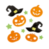 Pegatinas Calabaza con Gorro de Bruja en Gel