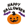 Pegatinas Happy Halloween Calabazas y murcielagos en Gel