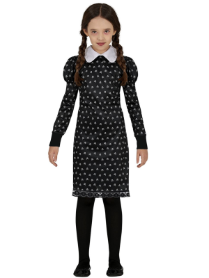 Disfraz de Miércoles para Niña - Disfraces de la Familia Addams