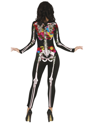 Disfraz de Esqueleto Buzo Colores Mujer