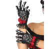 Guantes Catrina Con Flores - Complementos Mexicanos