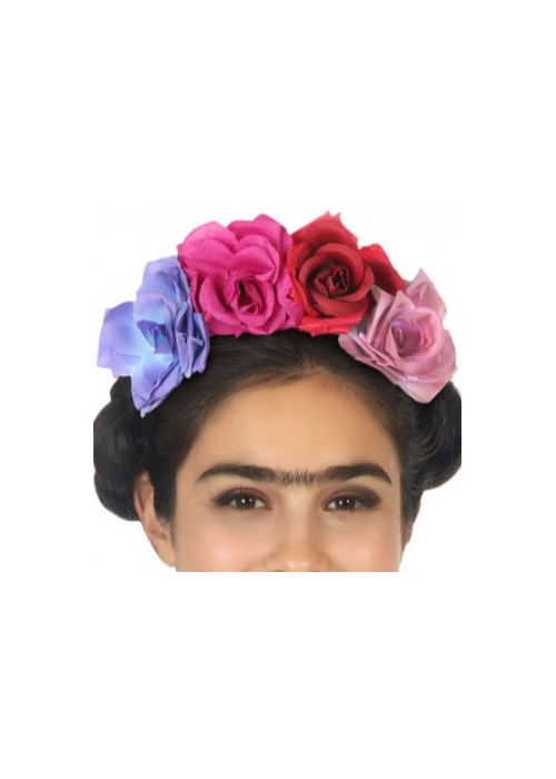 Diadema de Flores Multicolor - Complementos de Esqueletos y Catrinas