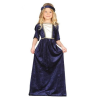 Disfraz de Dama Medieval Azul Infantil - Disfraces Medievales para Niñas