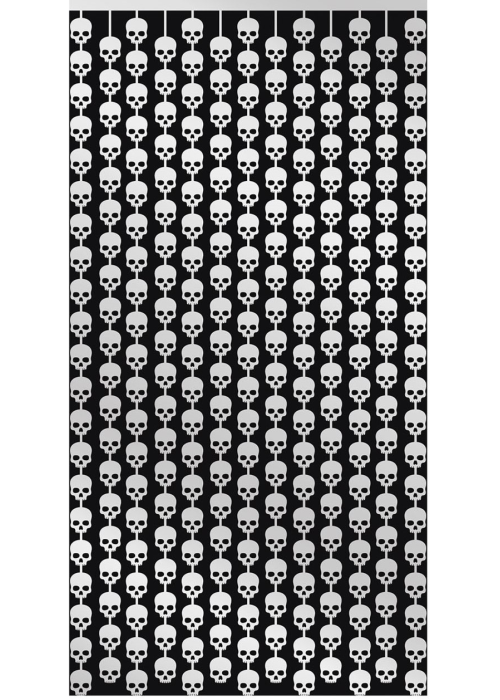 Cortina Calavera Metalizadas 1x2 m