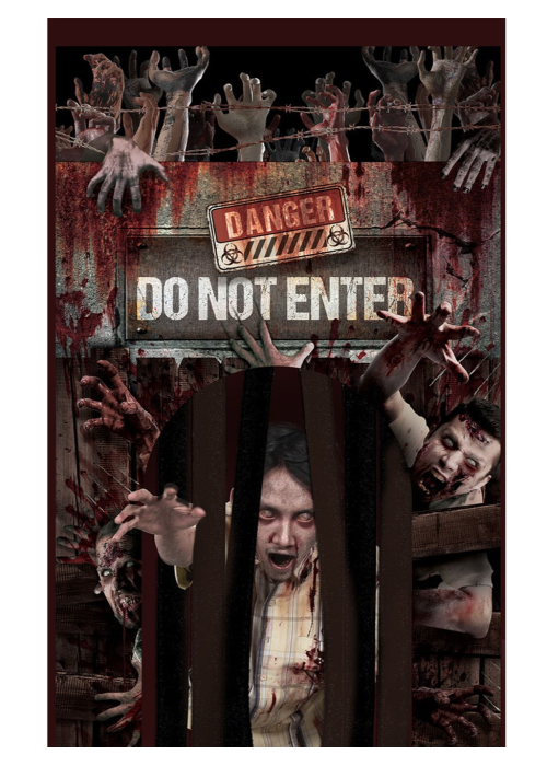Cortina Zombies para Decoracion de Puertas