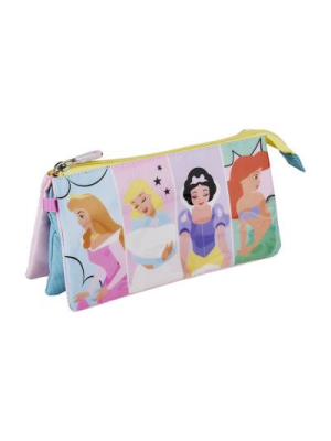 Estuche Princesas Disney 3 Compartimentos