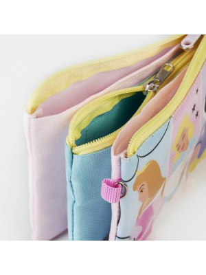 Estuche Princesas Disney 3 Compartimentos