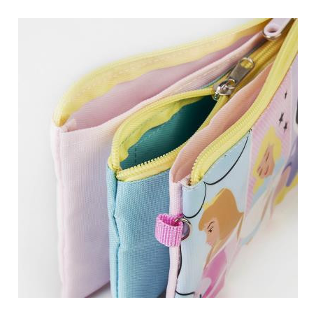 Estuche Princesas Disney 3 Compartimentos