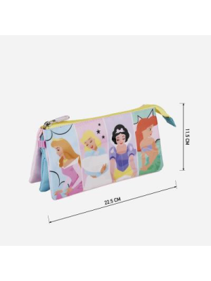 Estuche Princesas Disney 3 Compartimentos