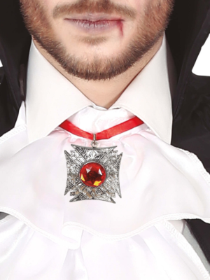 Colgante Medallon Piedra Roja
