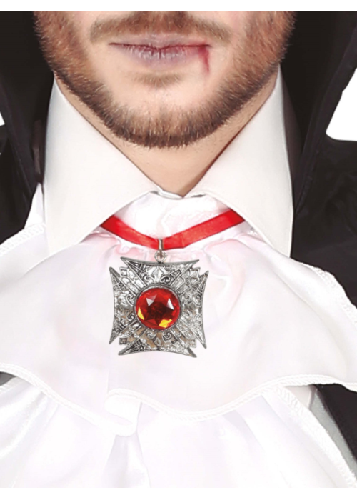 Colgante Medallon Piedra Roja