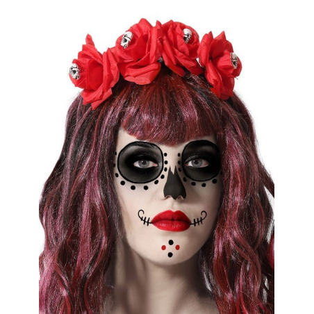Diadema de Flores Roja