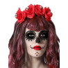 Headband Flor Vermelha e Preta