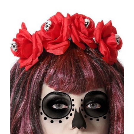 Diadema de Flores Roja