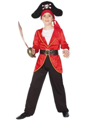 Disfraz de Pirata Rojo Infantil - Disfraces de Piratas para Niños
