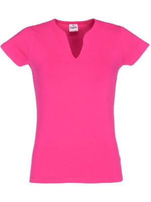 Camiseta Fucsia abierta Mujer