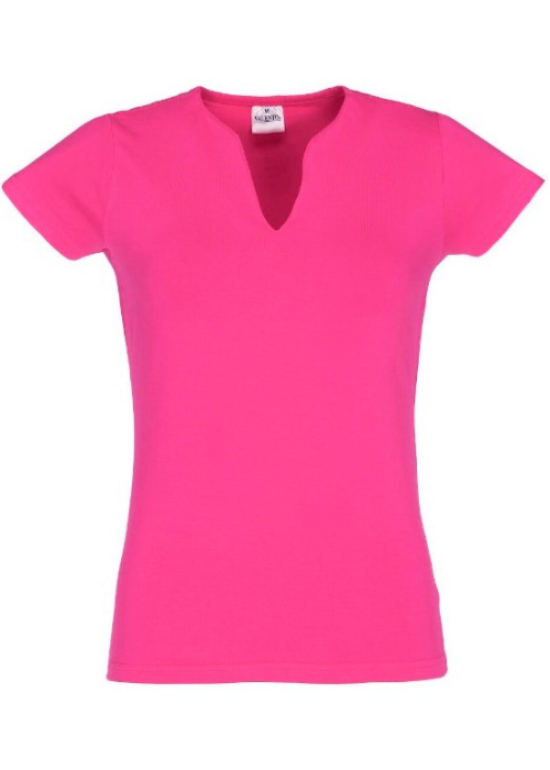 Camiseta Fucsia abierta Mujer