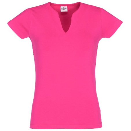 Camiseta Fucsia abierta Mujer