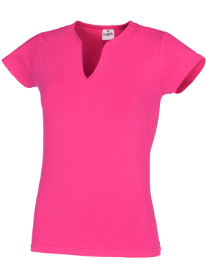 Camiseta Fucsia abierta Mujer