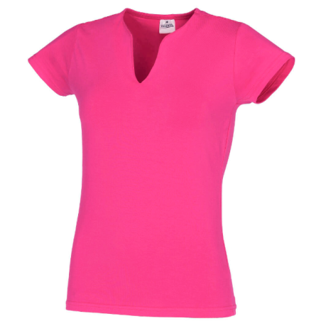 Camiseta Fucsia abierta Mujer