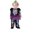 Disfraz de Esqueleto Flores Rosa Baby