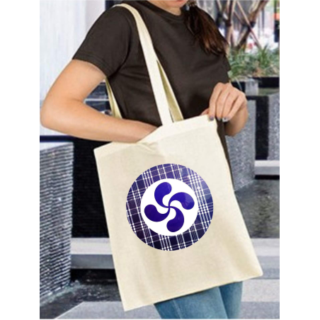 Bolsa Lona Lauburu Circulo Cuadros
