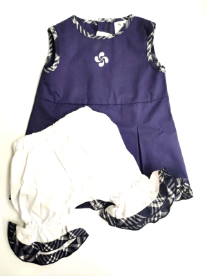 Vestido Arrantzale con Lauburu y Pololos Bebe