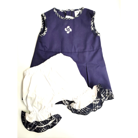 Vestido Arrantzale Bebe con Lauburu y Pololos