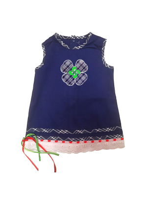 Vestido Arrantzale Mahon Trebol Cuadros Bebe